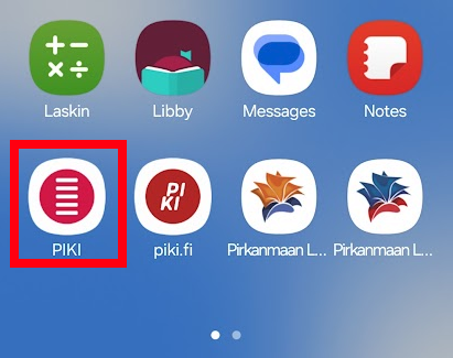 Two PIKI app icons on a phone screen.